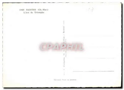 Saintes (Charente-Maritime) — Arc triumfalny — wydawca Claparède, nr 13466 — Rewers