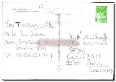 Praia e rua de Royan — Le Zooka's Night Club — ARUM-ÉDITIONS — Verso