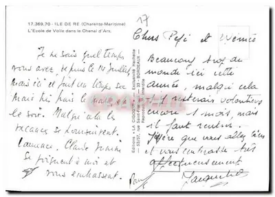 A Cegonha — Escola de Vela no Canal de Ars — Edições A Cegonha — Verso