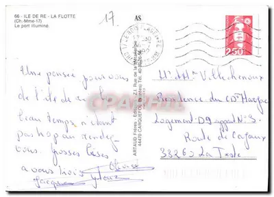 Ilha de Ré — La Flotte — Artaud Frères — Verso