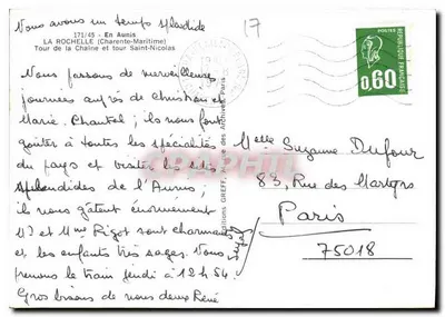 La Rochelle — Wieża Łańcuchowa i wieża św. Mikołaja — wydawnictwo GREFF — Rewers
