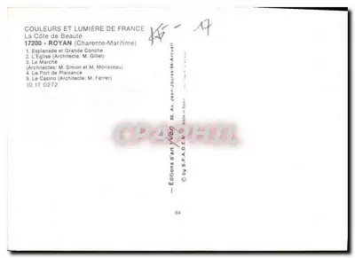 Royan — Pamiątka z Royan — Wydawnictwo Sztuki Lyon — Rewers