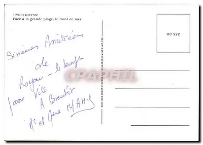 Royan — Front de mer — Éditions Europ. Pierron — Rewers