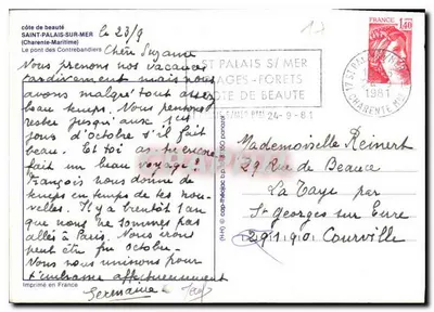 Most Smugaczy — Saint-Palais-sur-Mer — wydawca IRIS — Rewers