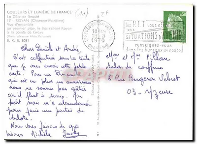 Royan — Widok ogólny, most łączący Royan z punktem Grave — Wydawnictwo Jean-Jaurès — Rewers