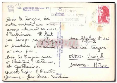 Plaża Siostry — Meschers-sur-Gironde — Artaud Presses Éditeurs n°237 — Rewers
