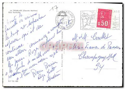 La Tremblade (Charente-Maritime) — vista aérea do centro — Éditions T25 1002 — Verso