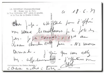 La Rochelle — Mgiełka nad portem — Wydawca IRIS — Rewers