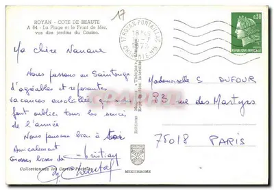 Royan - Côte de Beauté — widok ogrodów Kasyna — Wydawnictwo Méxichrome — Rewers