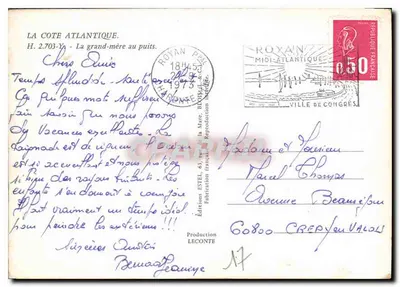 Stara babka przy studni — Royan, Charente-Maritime — Wydawnictwo ESTEL, nr 17 — Rewers