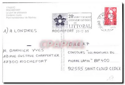 Rochefort — Port rekreacyjny, zamek i most przewozowy — Wydawnictwo Michel MARCOU — Rewers