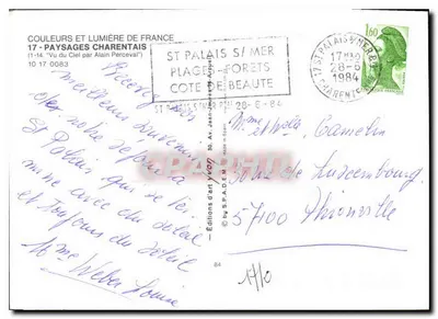 Pejzaże Charentais — Wydawnictwo Sztuki Yvon, n°17 — Rewers