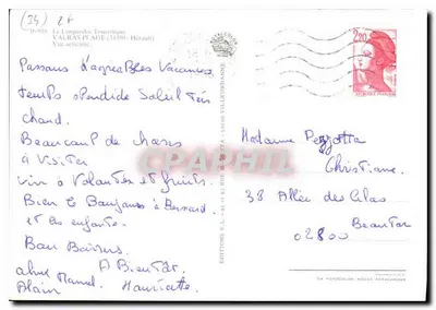 Valras-Plage — Widok z powietrza — Wydawnictwo S.L. - 69100 Villeurbanne — Rewers