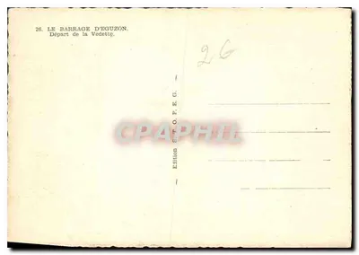 O dique de Eguzon — Partida da Vedette — Edição S.T.O.F.E.G. — Verso