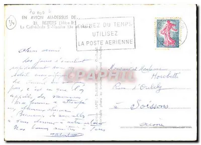 Katedra św. Nazareusza w Béziers — widok z lotu — Service Aérien — Rewers