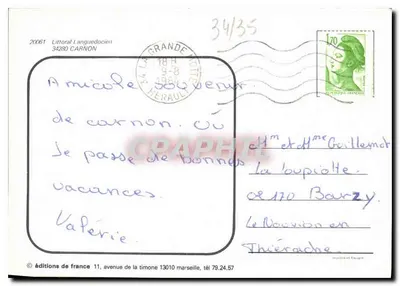 Carnon — Porto e hotéis — edições da França — Verso