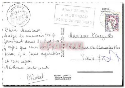 Vale da Dordogne — Castelos e sites — Edições Gaby, Nantes — Verso