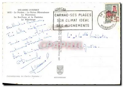 Peregrinação de Santa Ana de Auray — Lembrança da peregrinação — LUMICAP — Verso