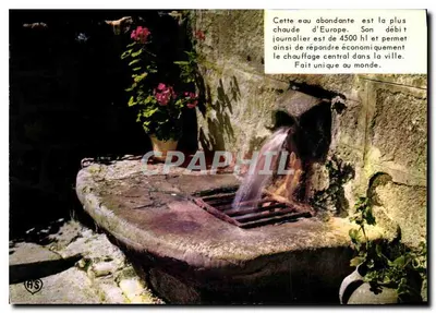 Fonte de água quente — Chaudes-Aigues (Cantal) — Société des Cartes Écrites