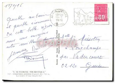 Fonte de água quente — Chaudes-Aigues (Cantal) — Société des Cartes Écrites — Verso