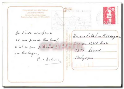 Chalés bretones — Bretonisches Haus mit Strohdach — Éditions d'Art Jack, n° 10-H-90 — Verso