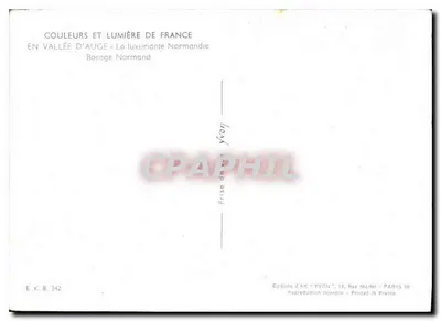 Bocage Normand — W Dolinie Auge — Éditions d'Art YVON — Rewers