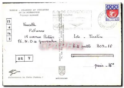 Igreja de Gravenchon — Paisagem normanda — Éditions Iris — Verso