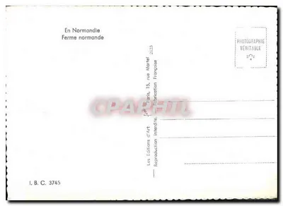 Normandzka ferma — W Normandii — Les Éditions d'Art, Paryż — Rewers