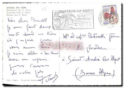 San Remo — widok panoramiczny i atrakcje — Wydawnictwo Giffre — Rewers
