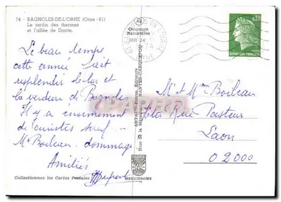 Ogród termalny — Bagnolles-de-l'Orne — Éditions Couleurs Naturelles — Rewers