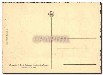 Klasztor N.D. Béthanie — Refektarz — Wydawca Thill, Bruksela — Rewers