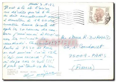 Bruxelles-Brussel — widok panoramiczny z głównych zabytków — wydawca Groeten uit, nr 922/41 — Rewers