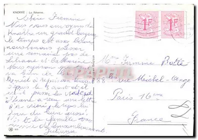 Knokke - La Réserve — editor: La Réserve, série 6/6 — Verso