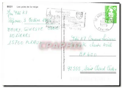 Radości śniegu — Aurillac, Cantal — Wydawca: Radości śniegu, n° 8531 — Rewers