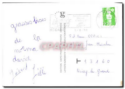 Bernard Grange — Montanha nevada e lago — Edição Exposição Bernard Grange — Verso
