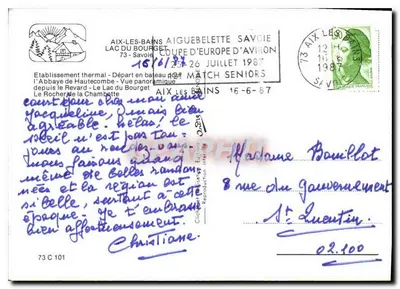 Aix-les-Bains — vue panoramique et lac — n° 73 C 101 — Verso