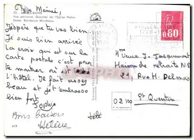 Aix-les-Bains — Barrio de la Iglesia de Notre-Dame, Residencia Mirabeau — Ediciones TÉLÉ — Reverso
