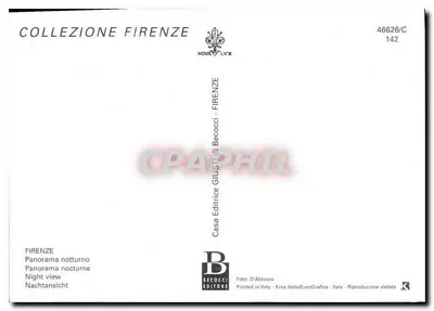 Florence — widok nocny — Wydawnictwo Becocci, nr 46626/C 142 — Rewers