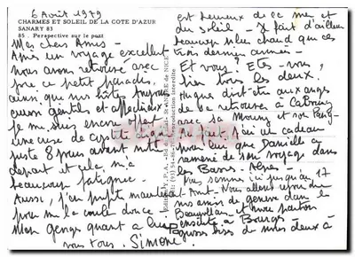 Sanary-sur-Mer — Perspectiva del puerto — Edición Y.P.A. n°85 — Reverso