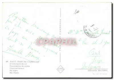 Sant Joan de Casellas — Oświetlenie nocne — Wydawnictwo MAJORA — Rewers