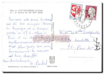Castelo de Val — Próximo de Bort-les-Orgues (Corrèze) — Edições Méricies & Théophile — Verso