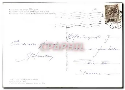 Cesenatico — Plaża z powietrza — Prawdziwa Fotografia C.A.P. Rimini, nr 208 — Rewers