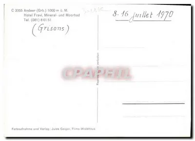 Hotel Fravi — Andeer (Grisons), Szwajcaria — Jules Geiger, Flims-Waldhaus — Rewers