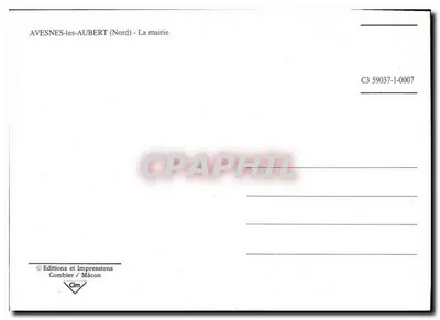 Avesnes-les-Aubert — A prefeitura — Éditions et Impressions Combier / Mâcon, n° C3 59037-1-0007 — Verso