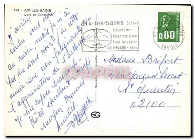 Aix-les-Bains — Arc Campanus — wydawca Tourisme Aix-les-Bains — Rewers