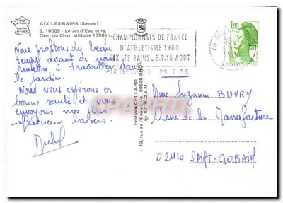 Dent du Chat widziana z AIX-LES-BAINS — Éditions CELLARD — Rewers
