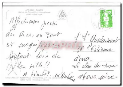 Arc 2000 - Savoie - França — Edições Revalp — Verso