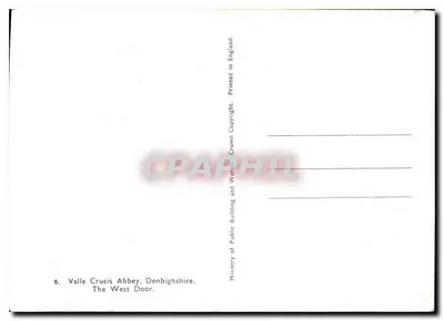 Abadia de Valle Crucis — A Porta Ocidental — Ministry of Public Building and Works — Verso