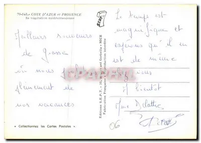 Jardín mediterráneo en Niza — Costa Azul — Ediciones S.E.P.T. - 70-141 — Reverso
