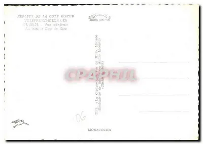 Panoramica — Capo di Nizza — Edizione Villefranche-sur-Mer, n° 06.159.76 — Verso